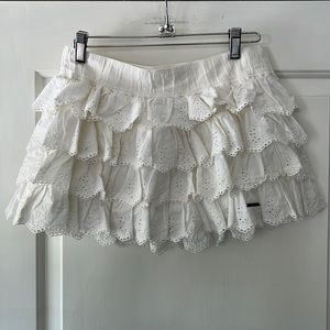 Abercrombie and Fitch Cotton Layered Skirt